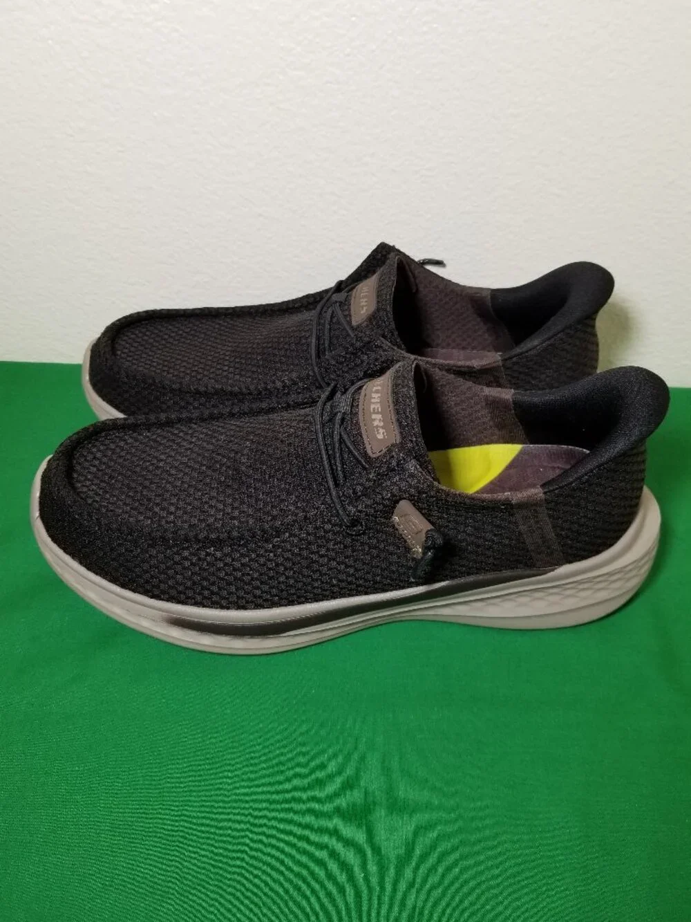 Skechers Go Walk Max Halycon Black Slip-ins Sneaker Mens Size 10 Street Active
